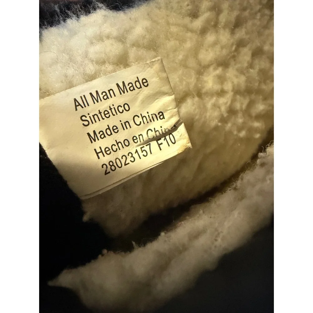 Kids Black Quilted Snow Boots Size 13 Faux Fur Trim Hook Loop Closure Outdoor